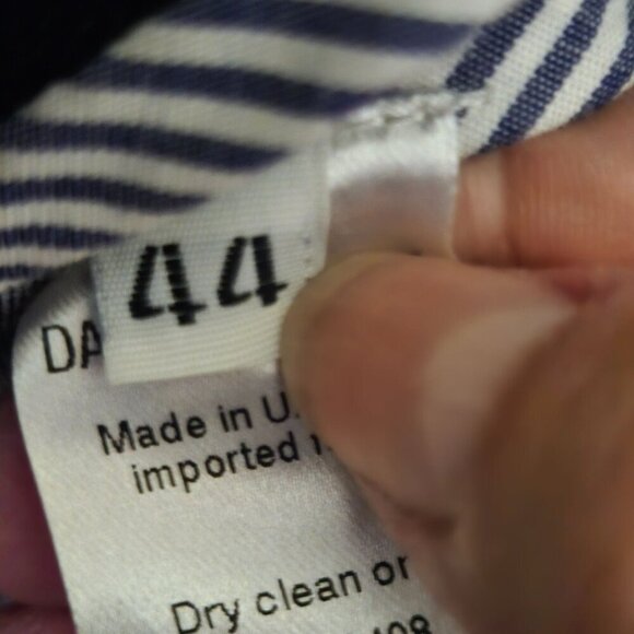 Daniela Corte Rocket Zip Jacket Dark Wash Denim Navy Logo Designer Size 44/L - Picture 11 of 13